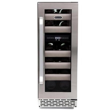 Razoredge Elite 17 Bottle Seamless Stainless Steel Door Dual Zone Built-in Wine Refrigerator RA123111